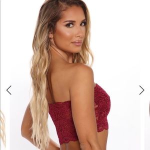 Lace tube top